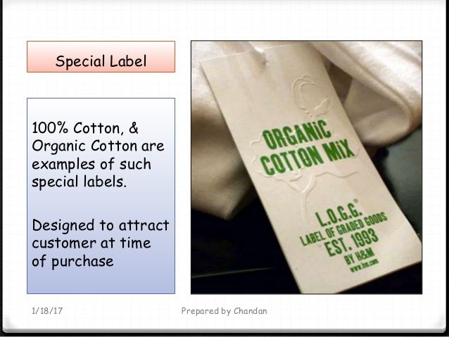 Care labels for cotton garments