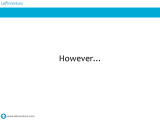 www.letsventure.com
However…	
  
 