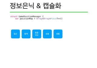 struct GamePositionManager {
var positionMap = Array<Array<Piece?>>()
 