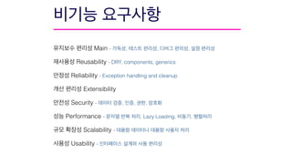 Main - , , ,
Reusability - DRY, components, generics
Reliability - Exception handling and cleanup
Extensibility
Security - , , ,
Performance - , Lazy Loading, ,
Scalability -
Usability -
 
