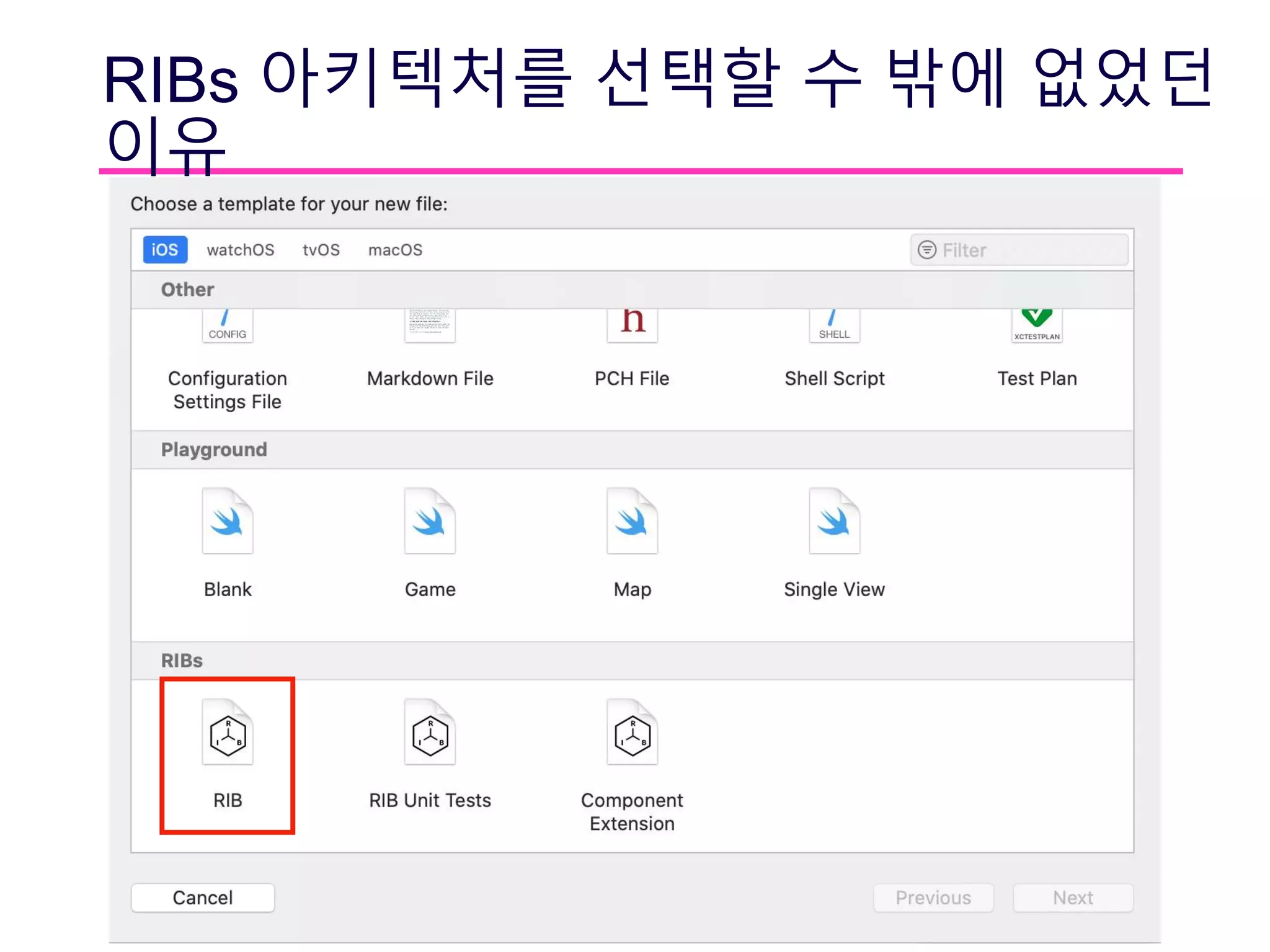 RIBs 아키텍처를 선택할 수 밖에 없었던
이유
 