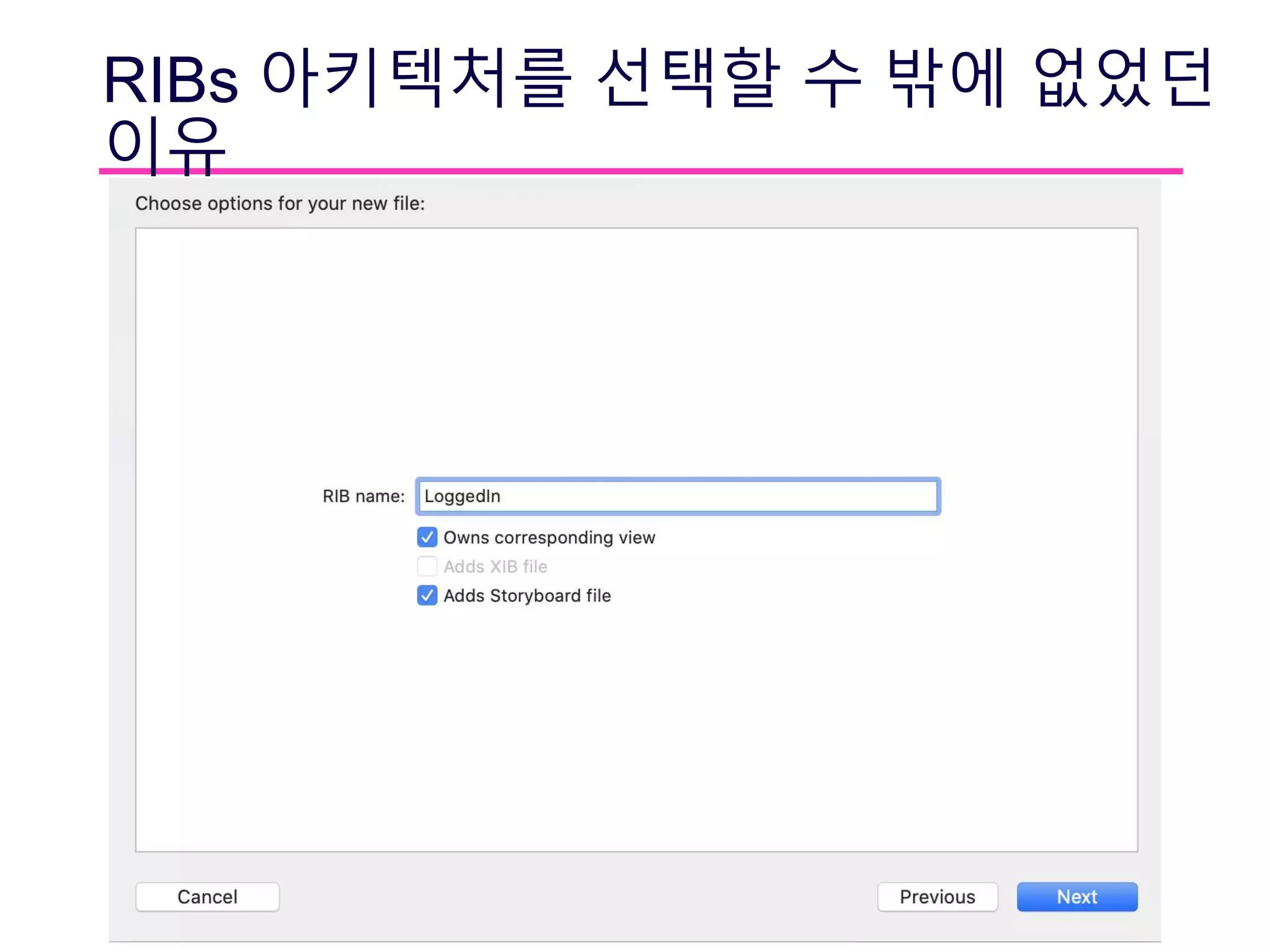 RIBs 아키텍처를 선택할 수 밖에 없었던
이유
 