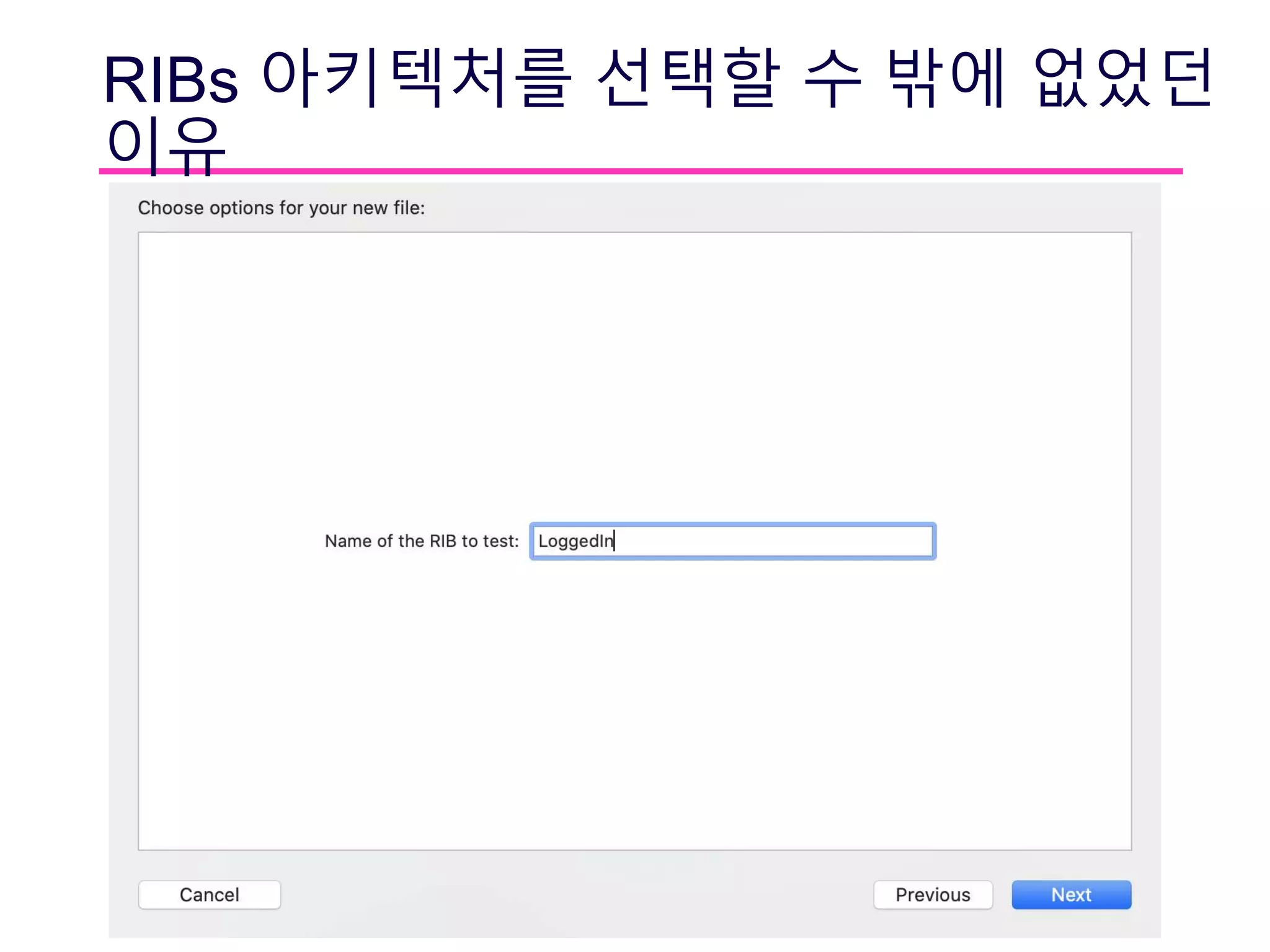 RIBs 아키텍처를 선택할 수 밖에 없었던
이유
 