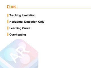 Tracking Limitation
Horizontal Detection Only
Learning Curve
Overheating