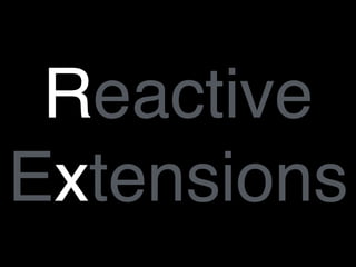 Reactive
Extensions
 