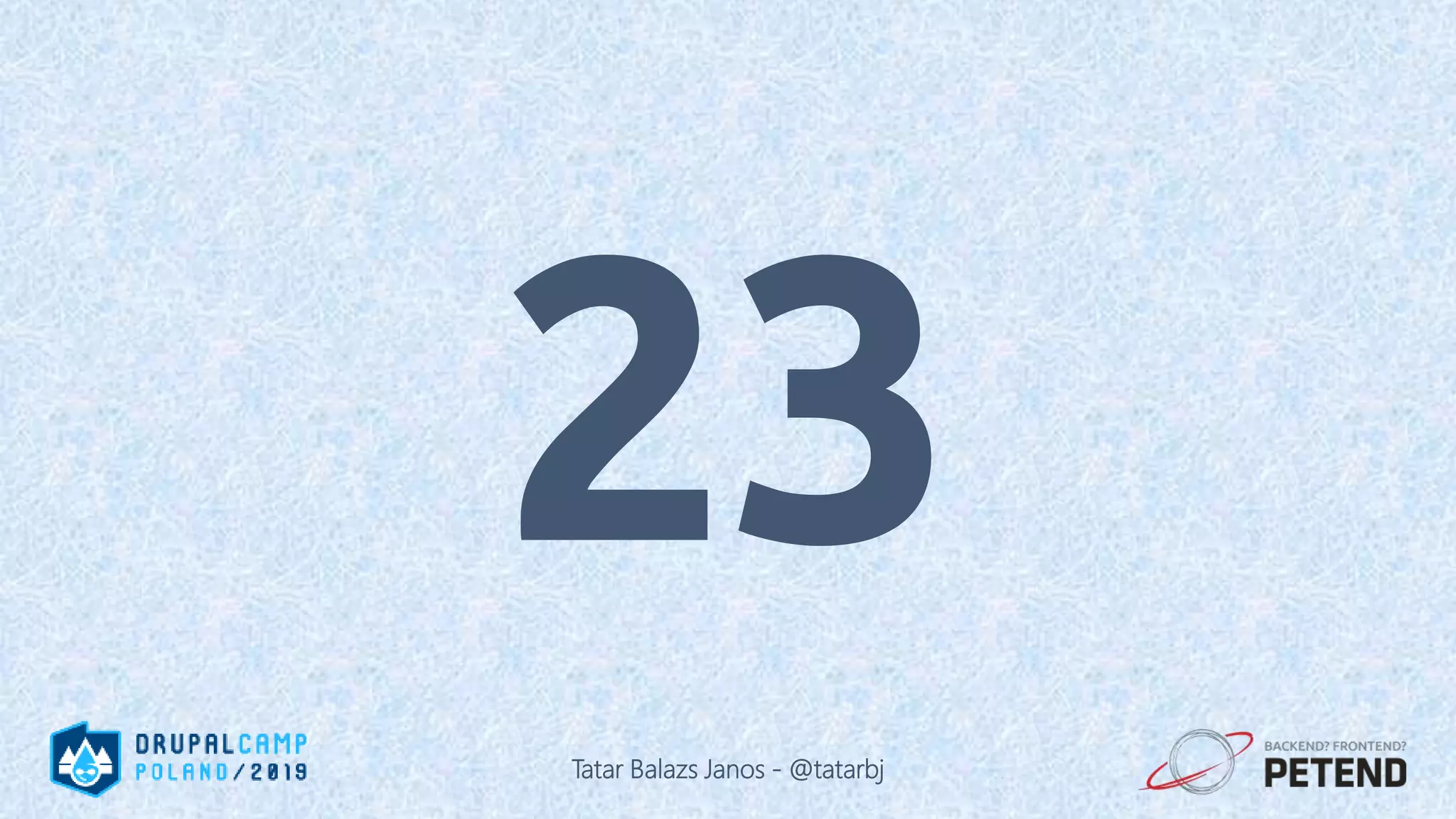 23 Tatar Balazs Janos - @tatarbj 