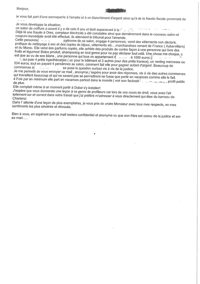 Lettres de dénonciation PDF