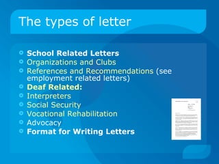 Letter | PPT