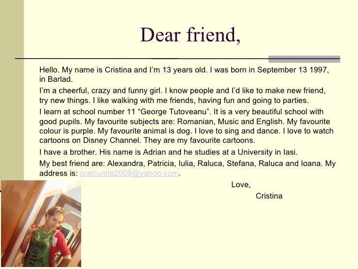 letter hello letter to a friend