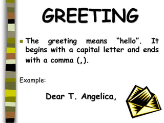 Letter Greetings Examples Letter 160216130252 | PPT