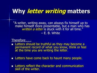 Writing Effective Communication, Memos and Letters | PPTX