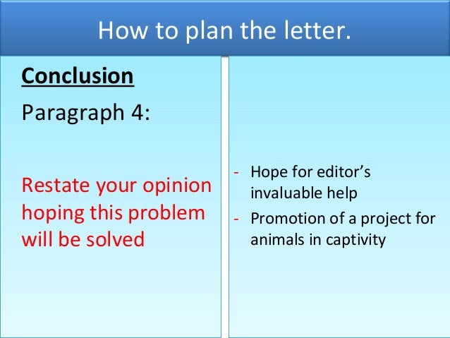 letter of opinion