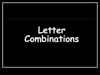 Letter Combinations 