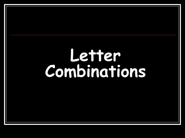 Letter Combinations