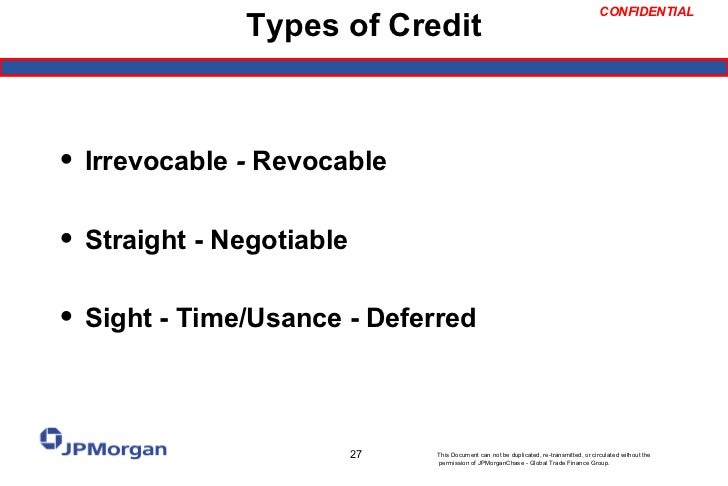 draft credit bank vs of letter 101 Credit of Letter