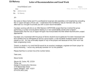 Letter of Recommendation and Good Work | PDF