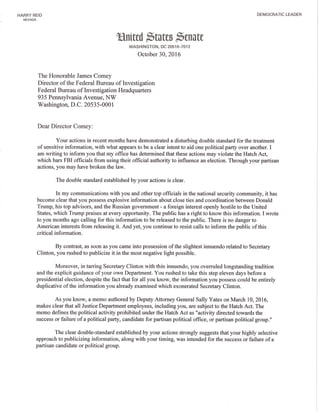 Der Reid-Brief an den FBI-Chef