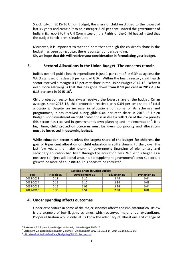letter to finance minister budget for children in the year 2016 2017 letter to finance minister budget for children in the year 2016 2017