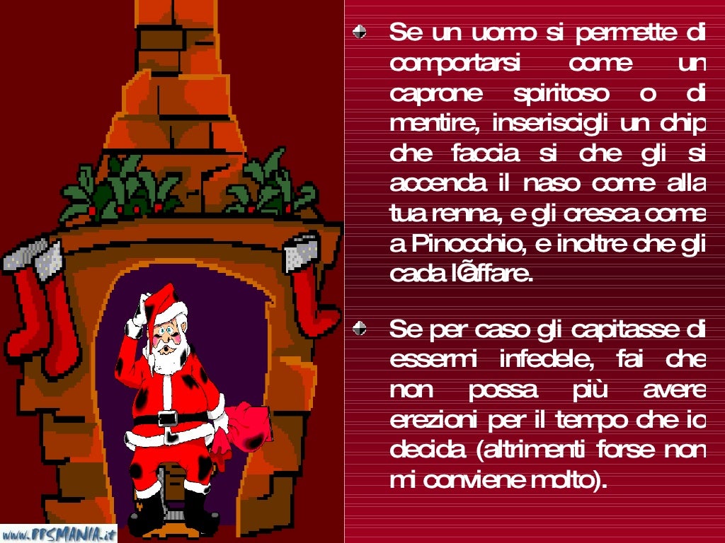 Fac simile di lettera a babbo natale