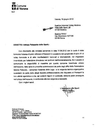 Lettera di richiesta al comune