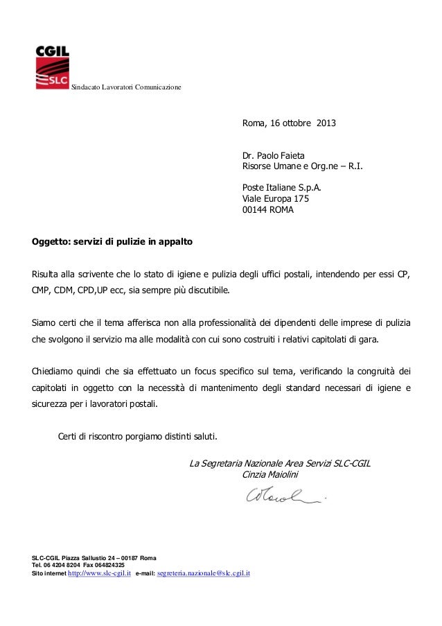 Lettera risarcimento danni dentista