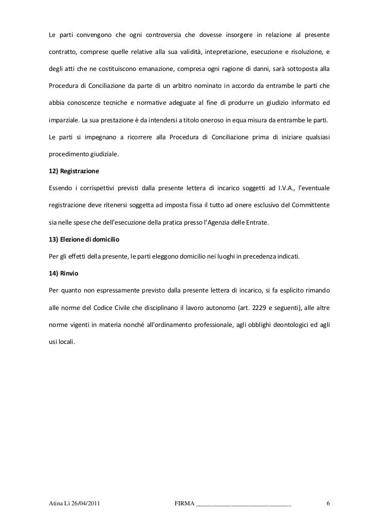 Lettera di rinuncia al mandato professionale commercialista