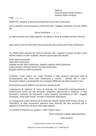 Lettera di ringraziamento ai clienti