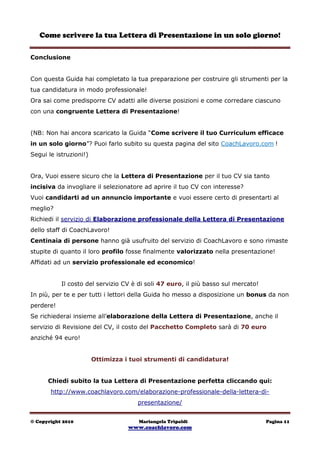 Lettera di candidatura per borsa di studio