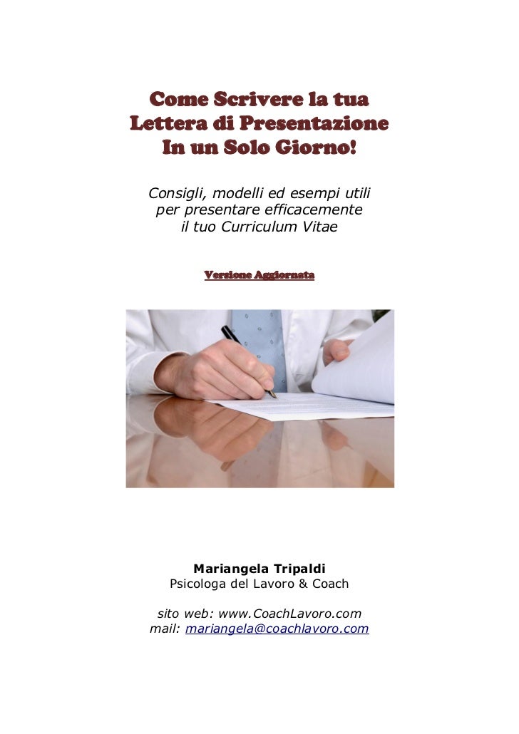 Come Scrivere Una Lettera Di Presentazione