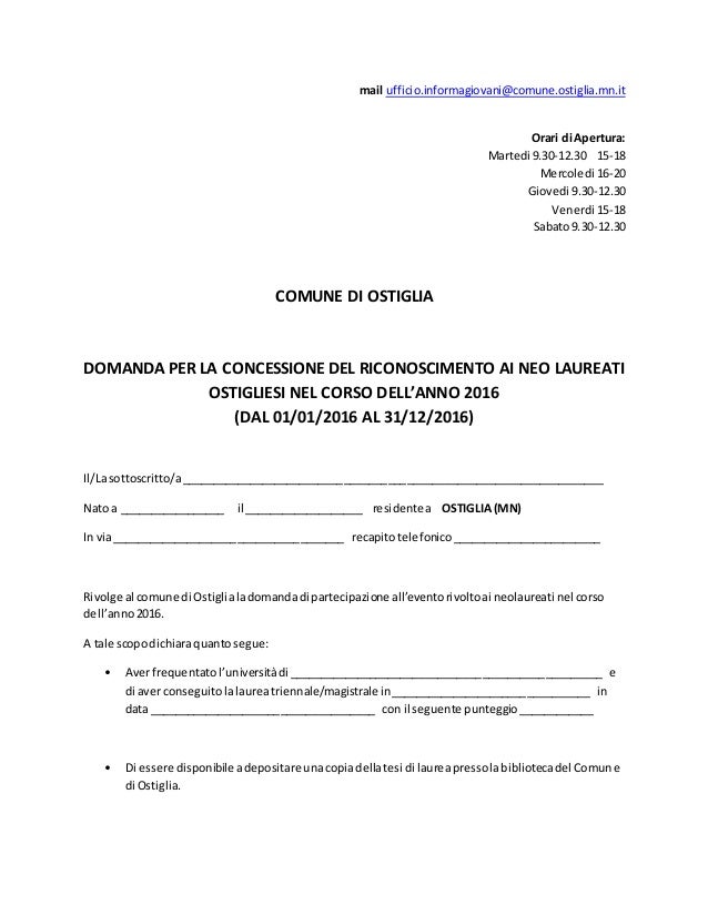 Lettera Presentazione Domanda Laurea Ad Honorem 16