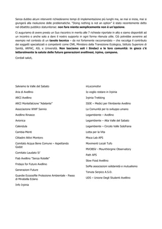 Lettera sollecito intervento tecnico