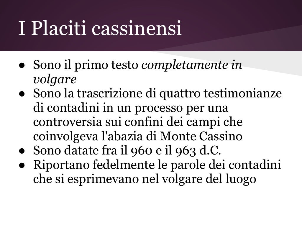 Letteratura medioevale la nascita del volgare