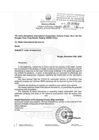 Le lettere del ministro di Zaev alla Cina