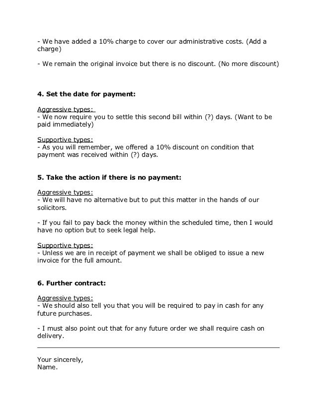 Letter Demanding For Payment