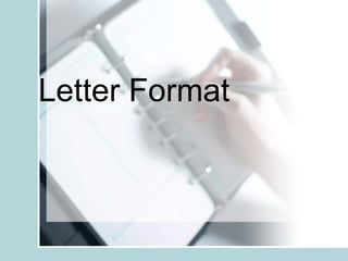Letter Format

 