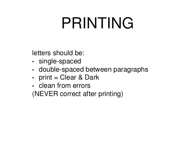double spaced letter