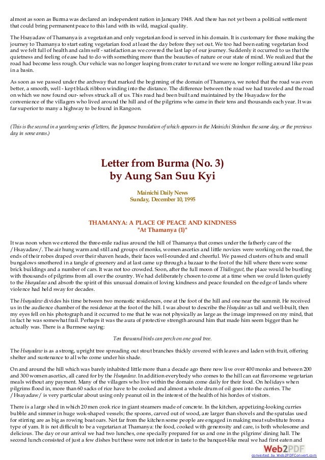 The Yellow Wallpaper Critical Essay The Burma Spring Aung San Suu Kyi And The New Struggle For The Aung San Suu Persuasive Essays Examples For High School also Healthy Living Essay Essendine School Homework Help Aung San Suu Kyi Short Essay Apa Format Essay Example Paper