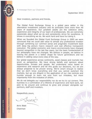 Letter from chairman
