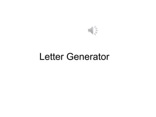 Letter Generator 