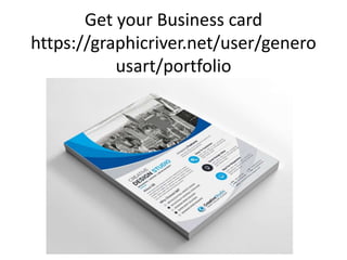 Get your Business card
https://graphicriver.net/user/genero
usart/portfolio
 