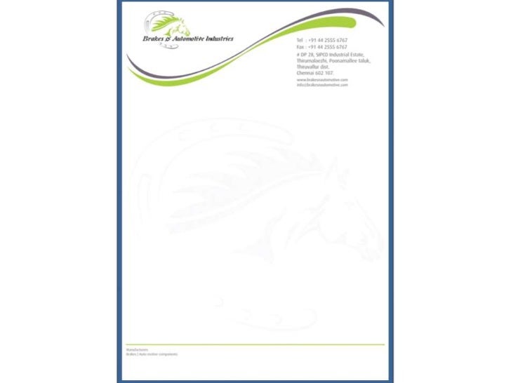letterhead presentation from the office of letterhead