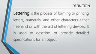 Presentation about Lettering Styles | PPTX