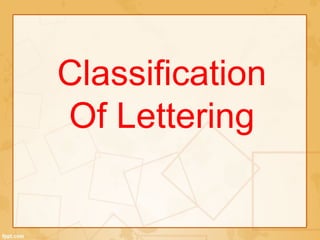 ENGINEERING DRAWING ( LESSON IN LETTERING) | PPTX