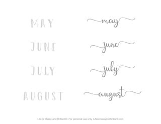 Lettering bullet journal printable | PPT