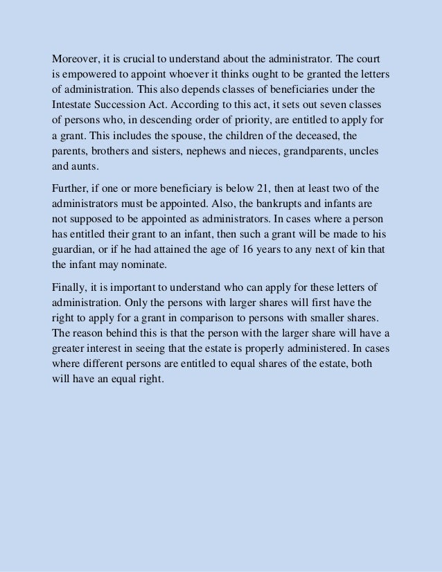 Understanding The Letter Of Administration