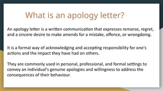 How to Write a Letter of Apology for CSEC ENGLISH | PPTX