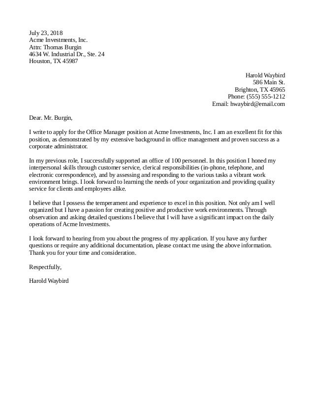 Legal internship cover letter example