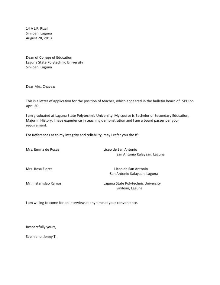 How to Write a Letter of Application for a Job: 13 Steps writing a letter of application 3
