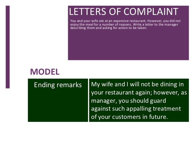 How to write a complaint against a manager