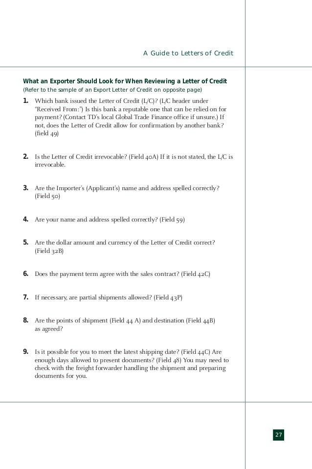 Line Of Credit Letter Sample